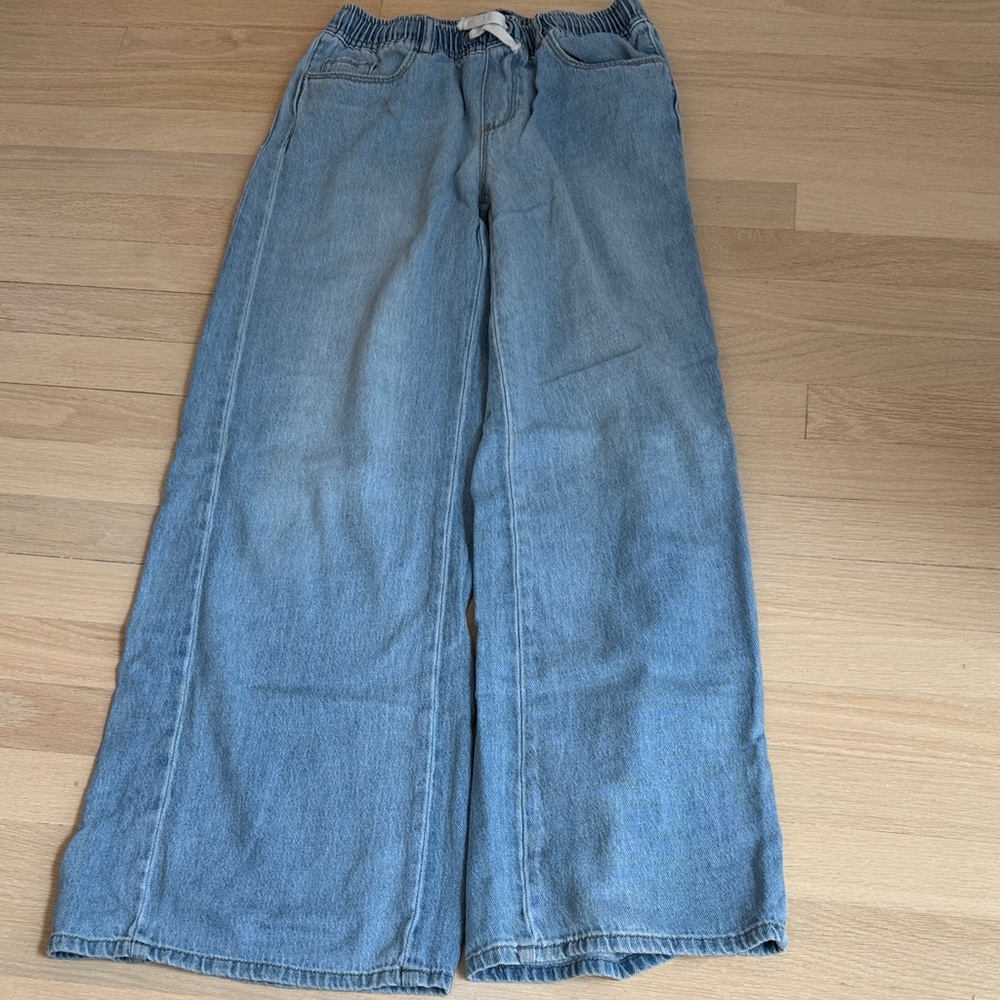 Ikks Girls Light Blue Wide Leg Jeans